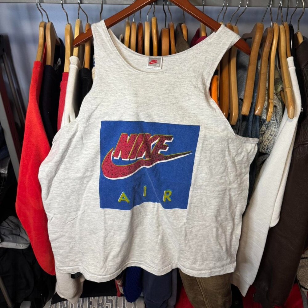 Vintage 90s Nike Air Red And Blue Tank Top Size XL
